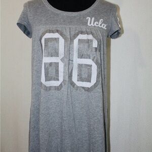 Vintage RARE Victoria's Secret PINK Sz XS Retro UCLA Extra Long Tee Cap Sleeves